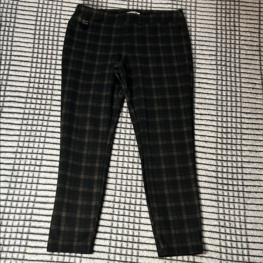 Women’s Checkered Pull-On Dress Pants (L)